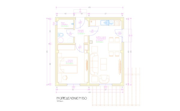 Едноетажна сглобяема къща EKO LIVING 46